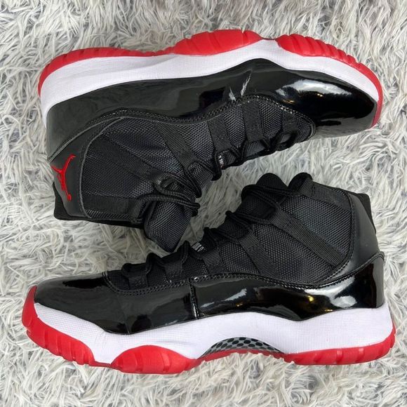 Jordan Other - Nike Air Jordan 11 Retro Bred 2022 Men 10 Red Black Concord Sneakers 378037-061